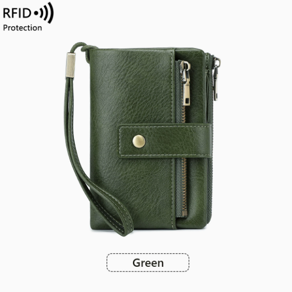 🔥Women's Retro Style RFID Blocking Tri-fold Wallet