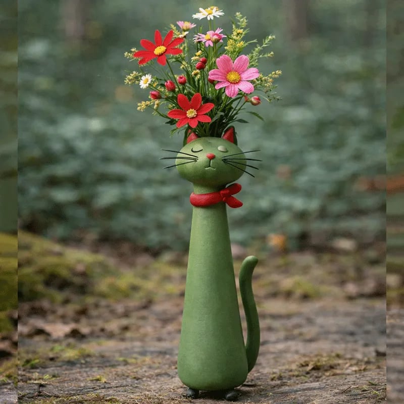 😸 Handcrafted Quirky Cat Vase