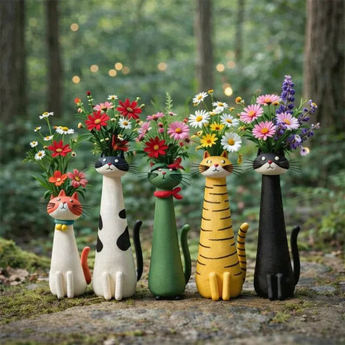 😸 Handcrafted Quirky Cat Vase