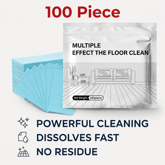 100 Piece Floor Cleaning Tablets Multi - Surface Cleaner for Hardwood Laminate Tile & RV Walls Antibacterial Deodorization Maintenance