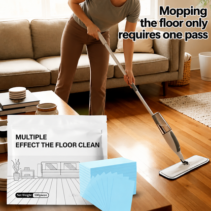 100 Piece Floor Cleaning Tablets Multi - Surface Cleaner for Hardwood Laminate Tile & RV Walls Antibacterial Deodorization Maintenance