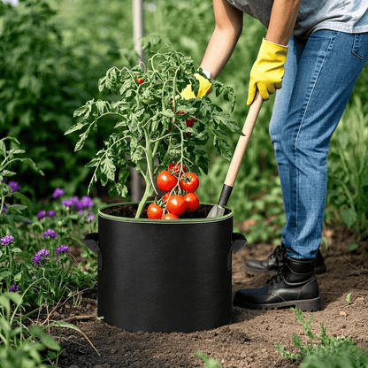 🌱 5-Pack 5 Gallon Grow Bags – Heavy Duty Aeration Fabric Pots with Handles for Vegetables. Flowers & Fruits 🪴
