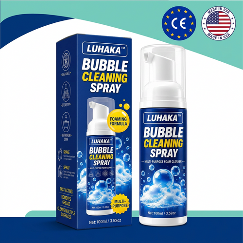 ✨LUHAKA™ Multi-Purpose Bubble Cleaning Spray -🏠 Melt Away Heavy Grease in Seconds 🫧