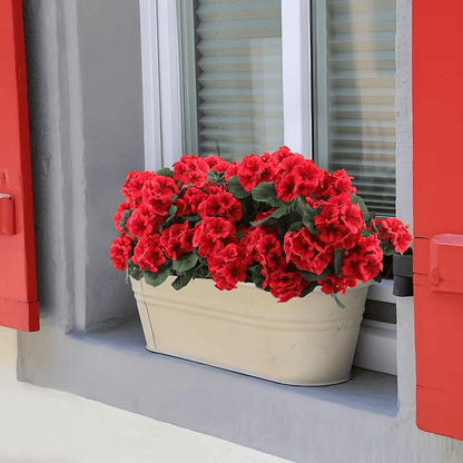 8 bundles of outdoor Artificial Geranium Flowers for Outdoors UV  Resistant Garden Plants Faux Flowers