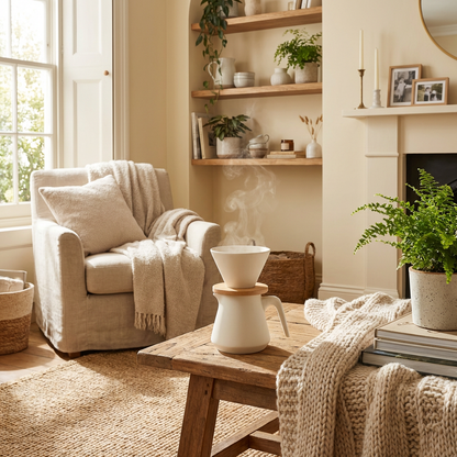 Minimalist Ceramic Pour-Over Coffee Dripper Set