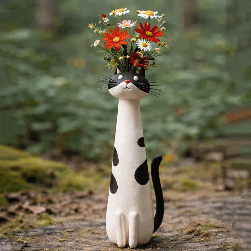 😸 Handcrafted Quirky Cat Vase