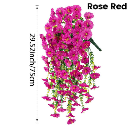 UV Resistant Hanging Artificial Morning Glory Vine