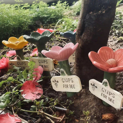 Flower-Shaped Bee Watering Station