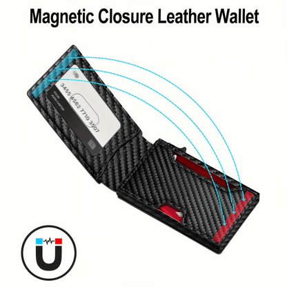 Premium Aluminum RFID Blocking Minimalist Wallet for Men - Pop-Up Card Access. Money Clip & ID Window