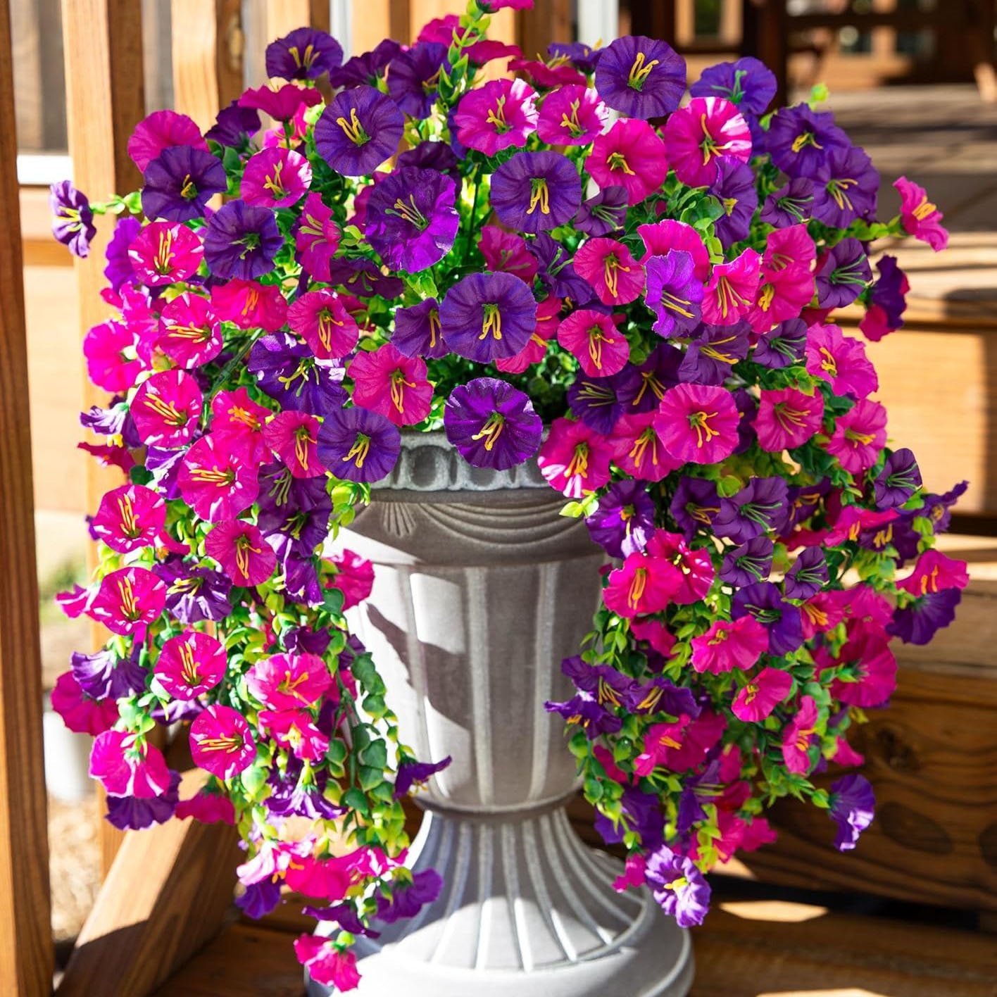 UV Resistant Hanging Artificial Morning Glory Vine