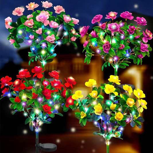🌸✨ EverGlow Memorial Garden Bloom Lights – Featuring Ultra-Realistic Artificial Petals. Solar-Powered & Weatherproof🏡🌪️