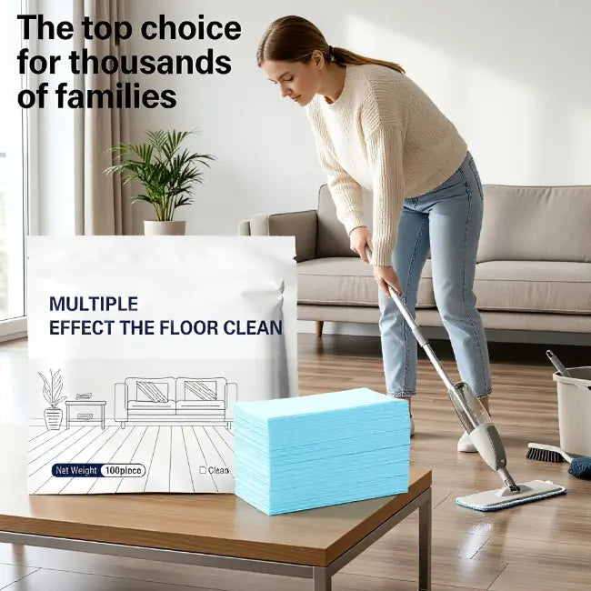 100 Piece Floor Cleaning Tablets Multi - Surface Cleaner for Hardwood Laminate Tile & RV Walls Antibacterial Deodorization Maintenance