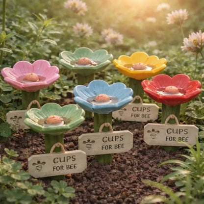 Flower-Shaped Bee Watering Station