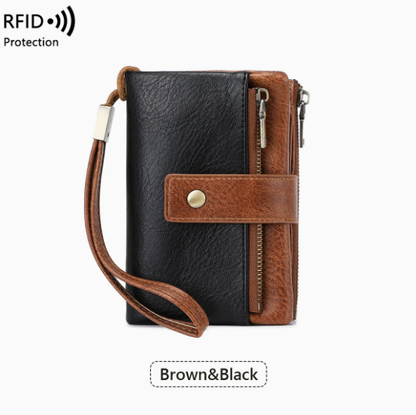 🔥Women's Retro Style RFID Blocking Tri-fold Wallet