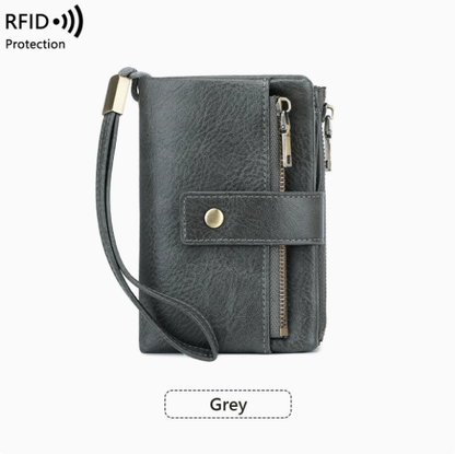 🔥Women's Retro Style RFID Blocking Tri-fold Wallet