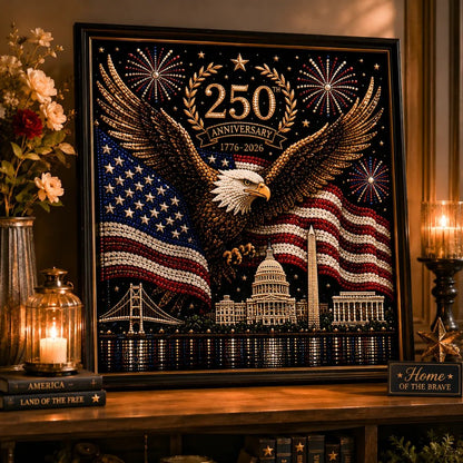 America 250th Anniversary Commemorative Pearl Art Kit – Limited Edition Stars & Stripes Skyline