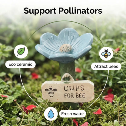 Flower-Shaped Bee Watering Station