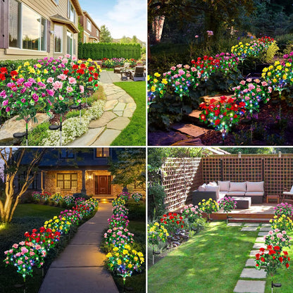 🌸✨ EverGlow Memorial Garden Bloom Lights – Featuring Ultra-Realistic Artificial Petals. Solar-Powered & Weatherproof🏡🌪️
