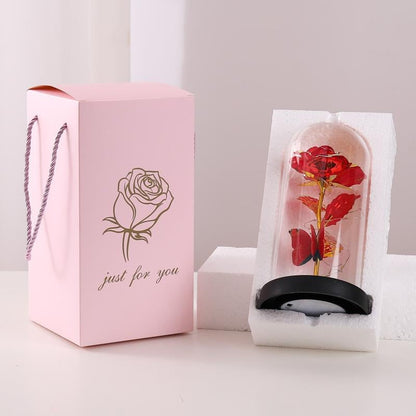 ⚡ 50K+ SOLD! Almost Gone -💥Eternal Butterfly Rose Glass Dome Display with LED Light🦋🌹