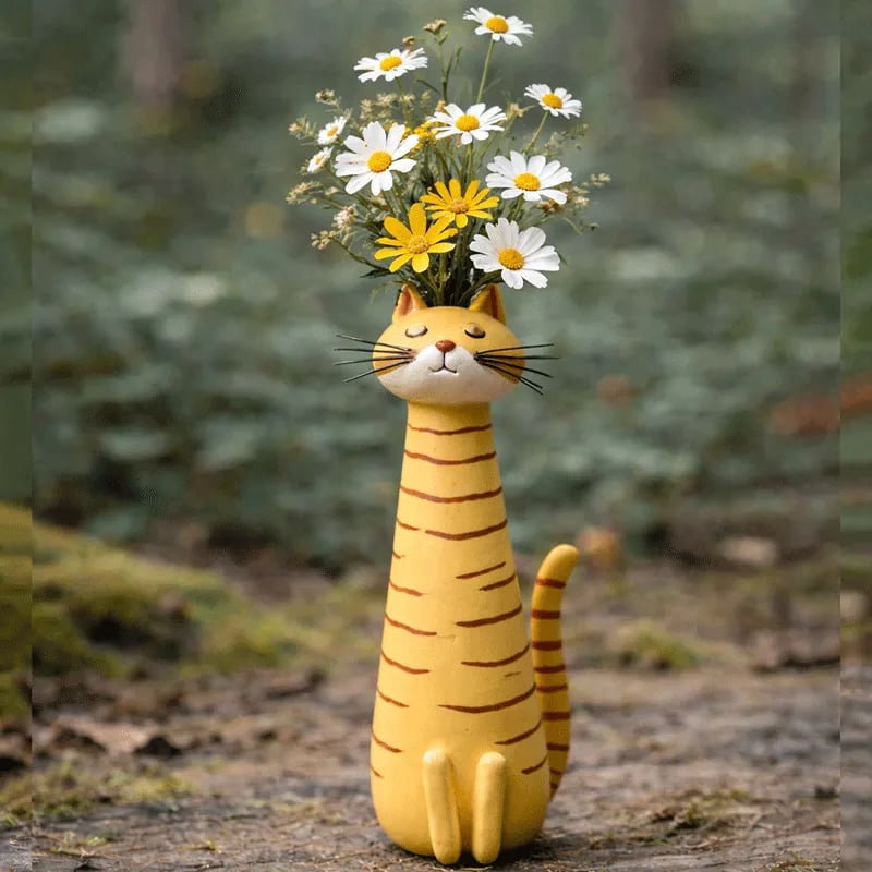 😸 Handcrafted Quirky Cat Vase