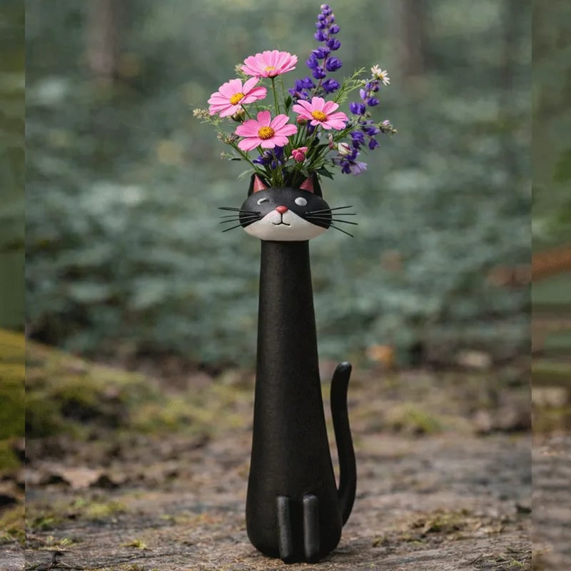 😸 Handcrafted Quirky Cat Vase