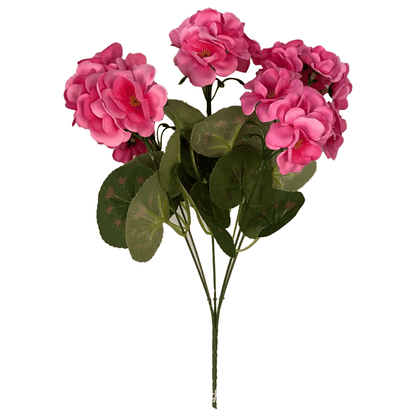 8 bundles of outdoor Artificial Geranium Flowers for Outdoors UV  Resistant Garden Plants Faux Flowers