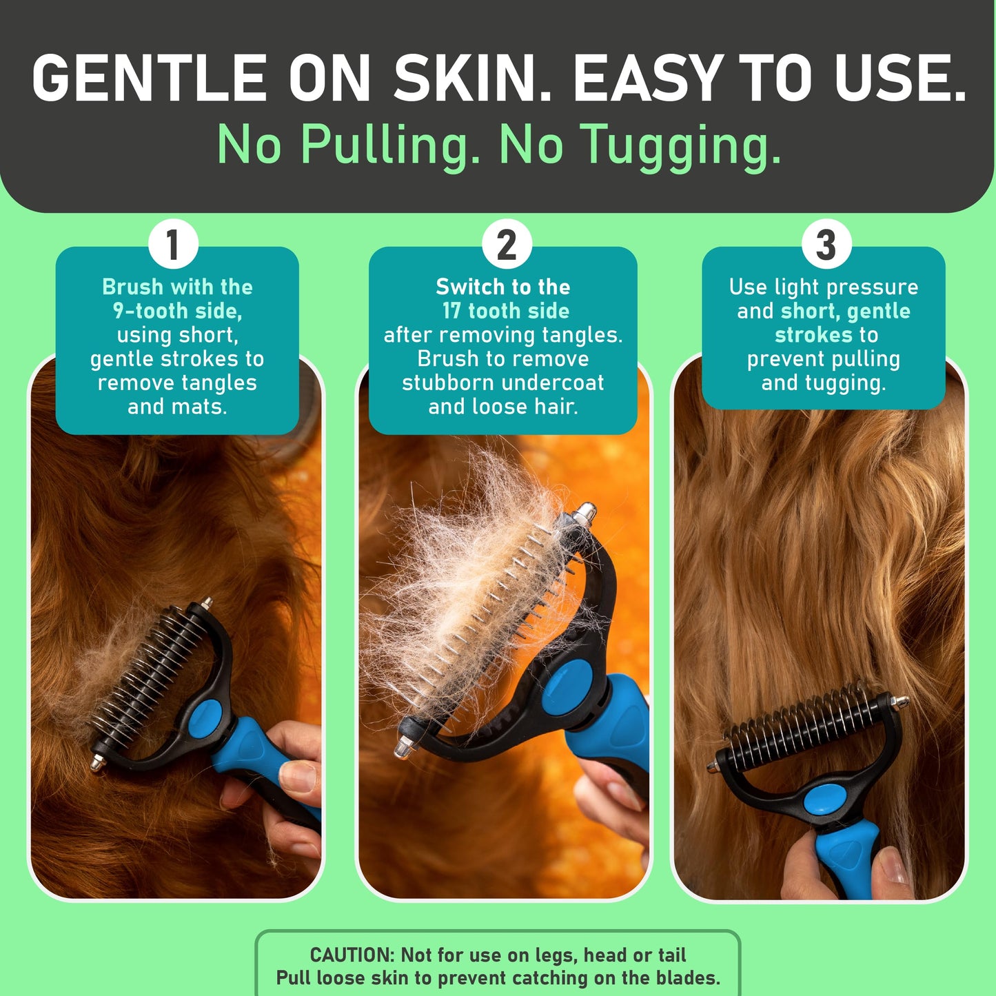 Professional Double-Sided Pet Grooming Rake ✨ Undercoat Deshedding Tool for Dogs & Cats 🐶🐱