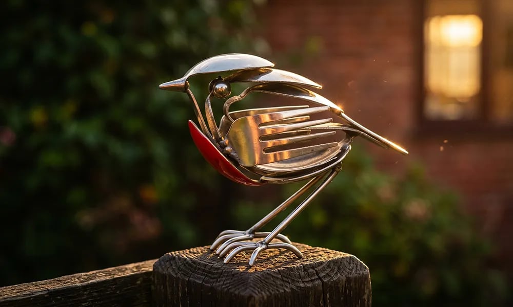 🐦 Handmade Metal Robin