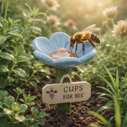 Flower-Shaped Bee Watering Station