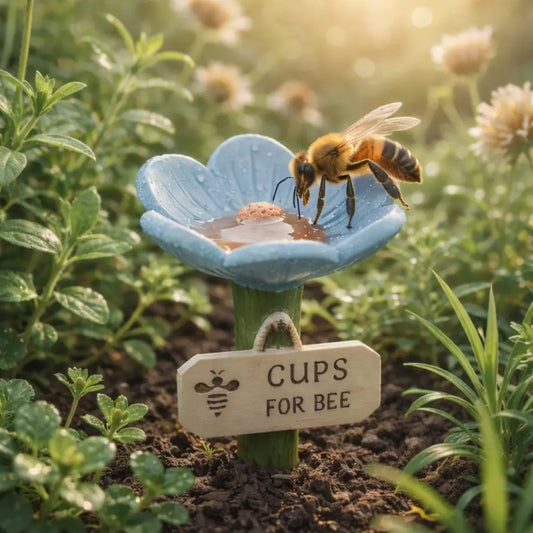 Flower-Shaped Bee Watering Station