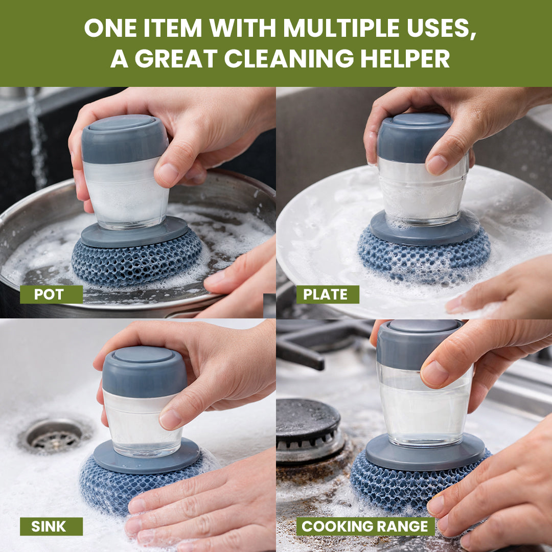 Comfort Grip All-in-One Soap Dispensing Kitchen Scrub