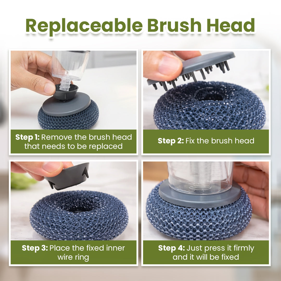 Comfort Grip All-in-One Soap Dispensing Kitchen Scrub